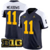 Carter Meadows Michigan Wolverines Football Navy Alternate Vapor F.U.S.E Limited Jersey w/ B1G Patch - All Stitched