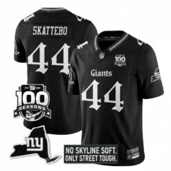 Cam Skattebo New York Giants Black Gothic Theme Limited Jersey - All Stitched