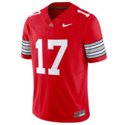 Alternative view of Carnell Tate Ohio State Buckeyes Football Scarlet Heritage Stripe Vapor F.U.S.E Limited Jersey - All Stitched