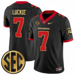 Lawson Luckie Georgia Bulldogs Football Black Gold Collection Limited Jersey w/ SEC Patch - All Stitched