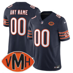 Custom Chicago Bears Honor Virginia Halas McCaskey Navy Vapor F.U.S.E Limited Jersey - All Stitched