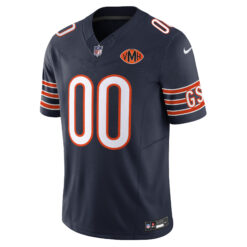 Alternative view of Custom Chicago Bears Honor Virginia Halas McCaskey Navy Vapor F.U.S.E Limited Jersey - All Stitched