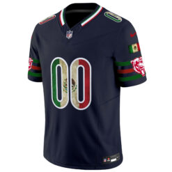 Alternative view of Custom Chicago Bears Mexico Navy Vapor F.U.S.E Limited Jersey - All Stitched