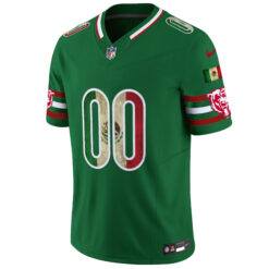 Alternative view of Custom Chicago Bears Mexico Green Vapor F.U.S.E Limited Jersey - All Stitched