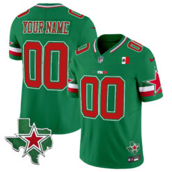 Custom Dallas Cowboys Mexico Edition Green Vapor F.U.S.E Limited Jersey - All Stitched