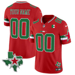 Custom Dallas Cowboys Mexico Edition Red Vapor F.U.S.E Limited Jersey - All Stitched