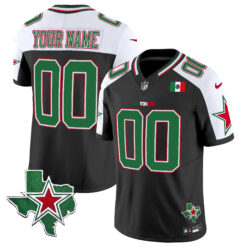 Custom Dallas Cowboys Mexico Edition Black Alternate Vapor F.U.S.E Limited Jersey - All Stitched