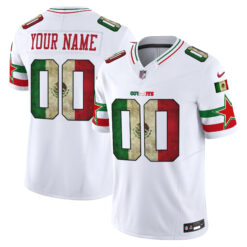 Custom Dallas Cowboys Mexico White Vapor F.U.S.E Limited Jersey - All Stitched