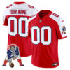 Custom New England Patriots Red Alternate Throwback Vapor F.U.S.E Limited Jersey - All Stitched