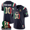 Custom New England Patriots Mexico Navy Limited Jersey - All Stitched