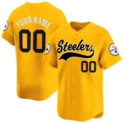 Custom Pittsburgh Steelers Gold 2025 Baseball Jersey - All Stitched