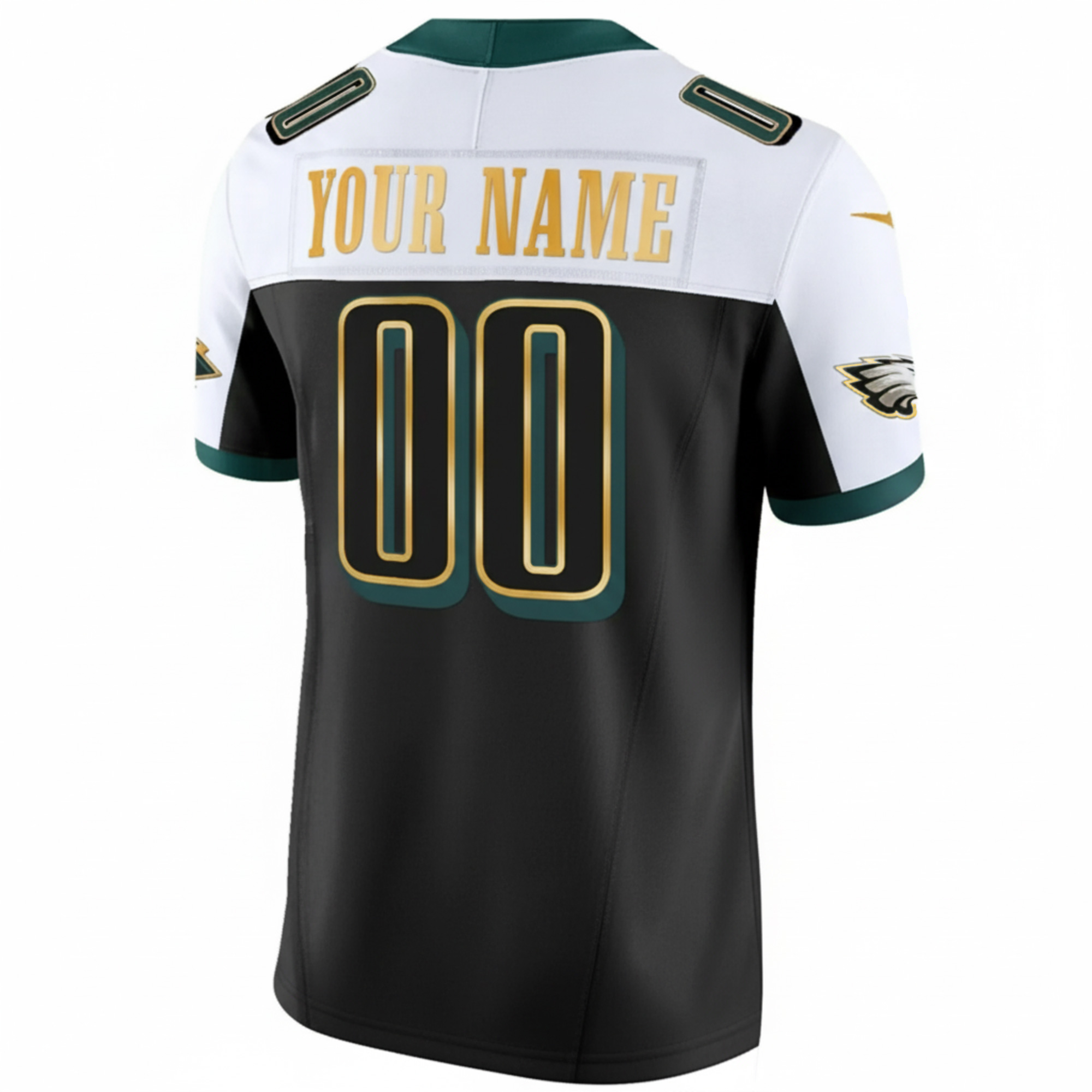 Custom Philadelphia Eagles 2024 NFC East Division Champions Black Alternate Gold Trim Vapor F.U.S.E Limited Jersey - All Stitched - Image 3