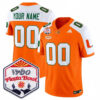 Custom Miami Hurricanes Football Vrbo Fiesta Bowl Orange Alternate Limited Jersey - All Stitched