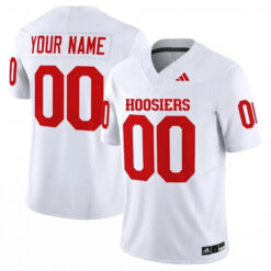 Custom Indiana Hoosiers Football White Vapor F.U.S.E Limited Jersey - All Stitched