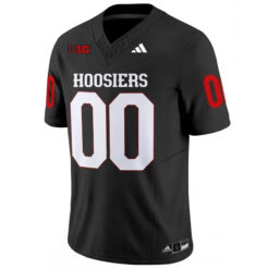 Alternative view of Custom Indiana Hoosiers Football Black Vapor F.U.S.E Limited Jersey w/ B1G Patch - All Stitched