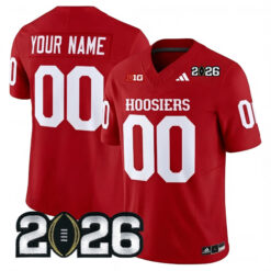 Custom Indiana Hoosiers Football 2026 CFP Crimson Vapor F.U.S.E Limited Jersey - All Stitched
