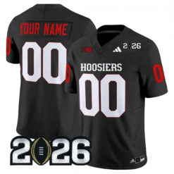 Custom Indiana Hoosiers Football 2026 CFP Black Vapor F.U.S.E Limited Jersey - All Stitched