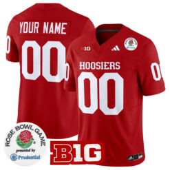 Custom Indiana Hoosiers Football Rose Bowl Crimson Vapor F.U.S.E Limited Jersey - All Stitched
