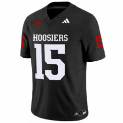 Alternative view of Fernando Mendoza Indiana Hoosiers Football Black Vapor F.U.S.E Limited Jersey w/ B1G Patch - All Stitched
