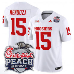 Fernando Mendoza Indiana Hoosiers Football Peach Bowl White Vapor F.U.S.E Limited Jersey - All Stitched