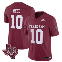 Marcel Reed Texas A&M Aggies Football Maroon Home Jersey - All Stitched