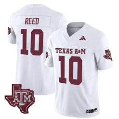 Marcel Reed Texas A&M Aggies Football White Away Jersey - All Stitched