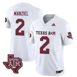 Johnny Manziel Texas A&M Aggies Football White Away Jersey - All Stitched