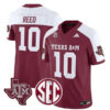 Marcel Reed Texas A&M Aggies Football Alternate Maroon Jersey w/ SEC Patch - All Stitched