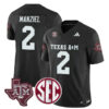 Johnny Manziel Texas A&M Aggies Football Black Alternate Jersey w/ SEC Patch - All Stitched