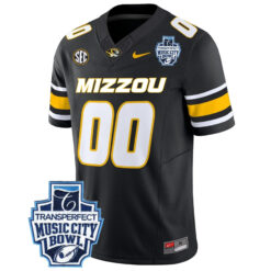 Alternative view of Custom Missouri Tigers Football Music City Bowl Black Vapor F.U.S.E Limited Jersey - All Stitched