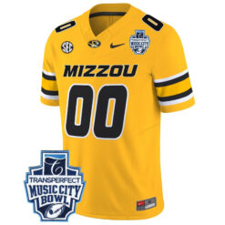 Alternative view of Custom Missouri Tigers Football Music City Bowl Gold Vapor F.U.S.E Limited Jersey - All Stitched