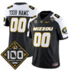 Custom Missouri Tigers Football 100th Stadium Anniversary Black Alternate Vapor F.U.S.E Limited Jersey - All Stitched