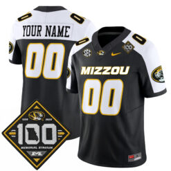Custom Missouri Tigers Football 100th Stadium Anniversary Black Alternate Vapor F.U.S.E Limited Jersey - All Stitched