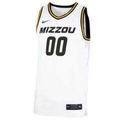 Alternative view of Custom Missouri Tigers Basketball White Home Jersey - All Stitched