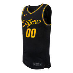 Alternative view of Custom Missouri Tigers Basketball Black Away Jersey - All Stitched