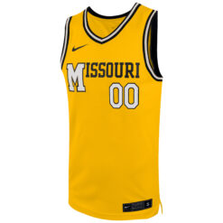 Alternative view of Custom Missouri Tigers Basketball Gold Alternate Jersey - All Stitched