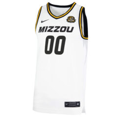 Alternative view of Custom Missouri Tigers Basketball 100th Anniversary White Home Jersey - All Stitched