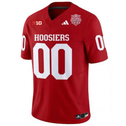 Alternative view of Custom Indiana Hoosiers Football CFP National Championship Crimson Vapor F.U.S.E Limited Jersey - All Stitched