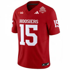 Alternative view of Fernando Mendoza Indiana Hoosiers Football CFP National Champions Crimson Vapor F.U.S.E Limited Jersey - All Stitched