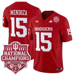 Fernando Mendoza Indiana Hoosiers Football CFP National Championship Crimson Vapor F.U.S.E Limited Jersey - All Stitched