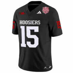 Alternative view of Fernando Mendoza Indiana Hoosiers Football CFP National Championship Black Vapor F.U.S.E Limited Jersey - All Stitched