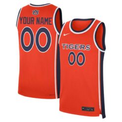 Custom Auburn Tigers Basketball 2025/26 Orange Alternate Jersey - All Stitched
