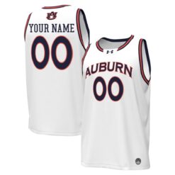 Custom Auburn Tigers Basketball 2024/25 White Home Jersey - All Stitched