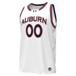 Alternative view of Custom Auburn Tigers Basketball 2024/25 White Home Jersey - All Stitched