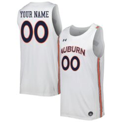 Custom Auburn Tigers Basketball 2021/22 White Home Jersey - All Stitched