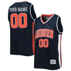 Custom Auburn Tigers Basketball Navy Retro Jersey - All Stitched