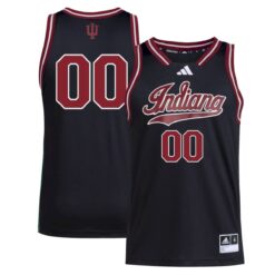 Custom Indiana Hoosiers Basketball 2025/26 Black Away Jersey - All Stitched