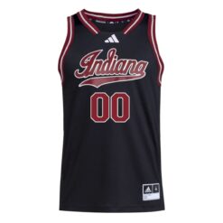 Alternative view of Custom Indiana Hoosiers Basketball 2025/26 Black Away Jersey - All Stitched