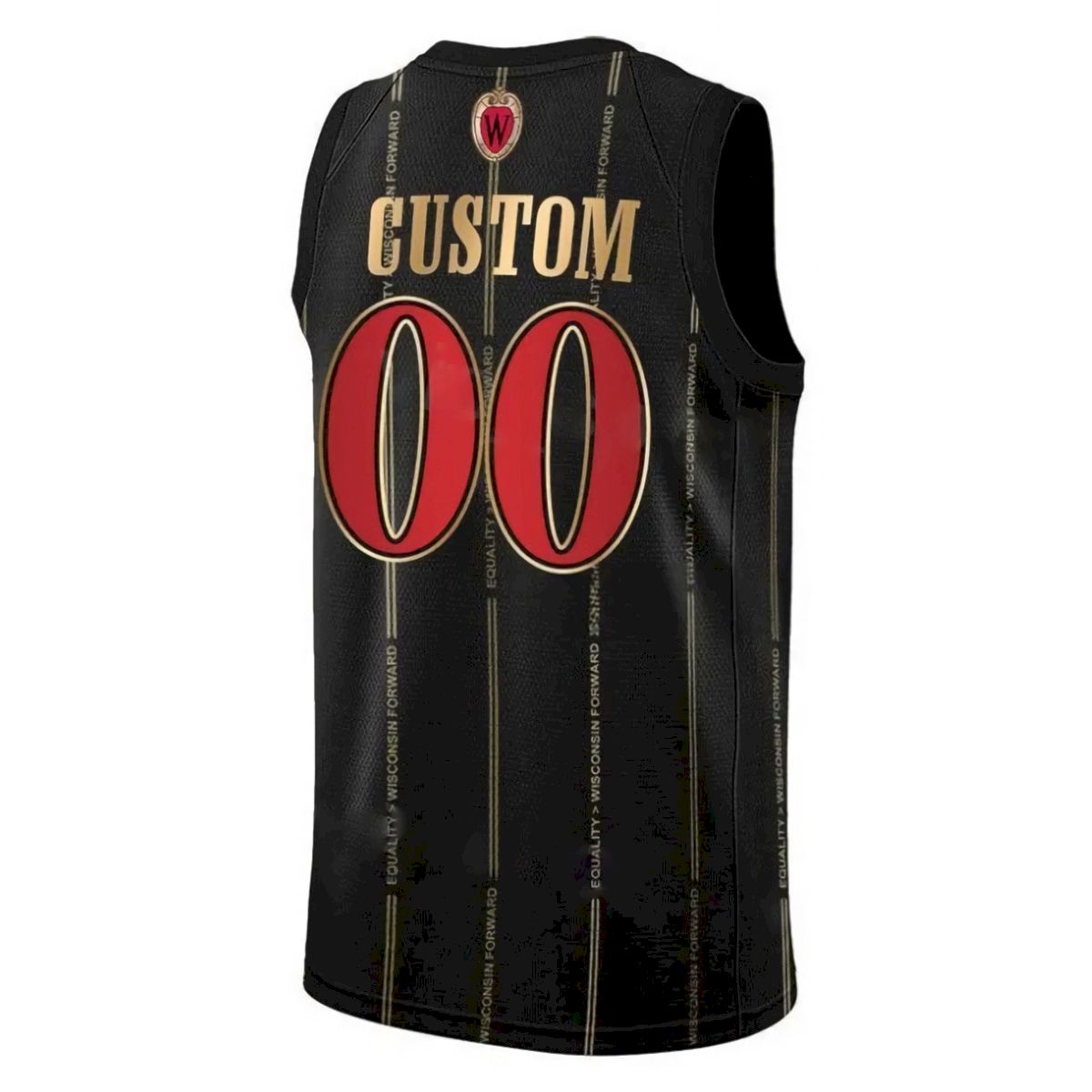 Custom Wisconsin Badgers Basketball 2022/23 Black Jersey - All Stitched - Image 3