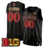 Custom Wisconsin Badgers Basketball 2022/23 Black Jersey w/ B1G Patch - All Stitched